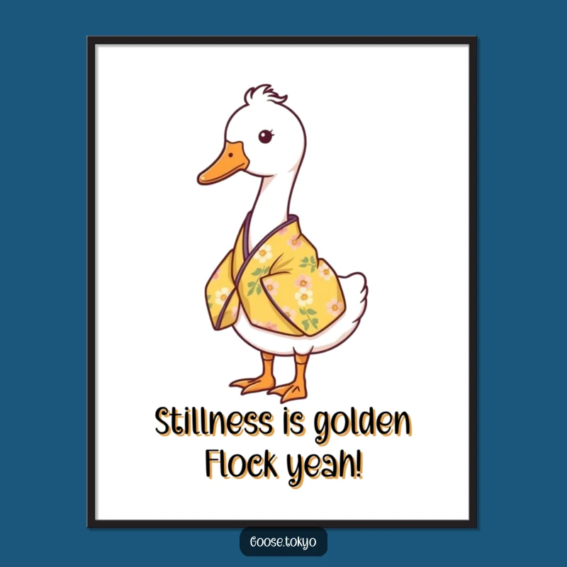 Free Printable Goose Art: Elegant Serenity Printable Wall Art, Funny Downloadable Decor!
