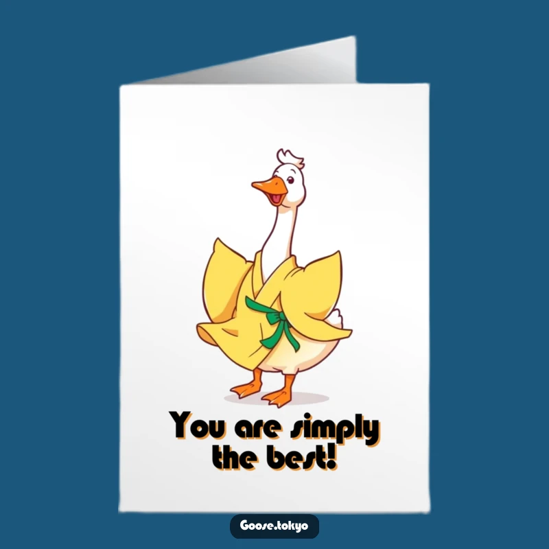 Free Printable Congrats Card: Goose's Celebration Twirl Funny & Festive Downloadable