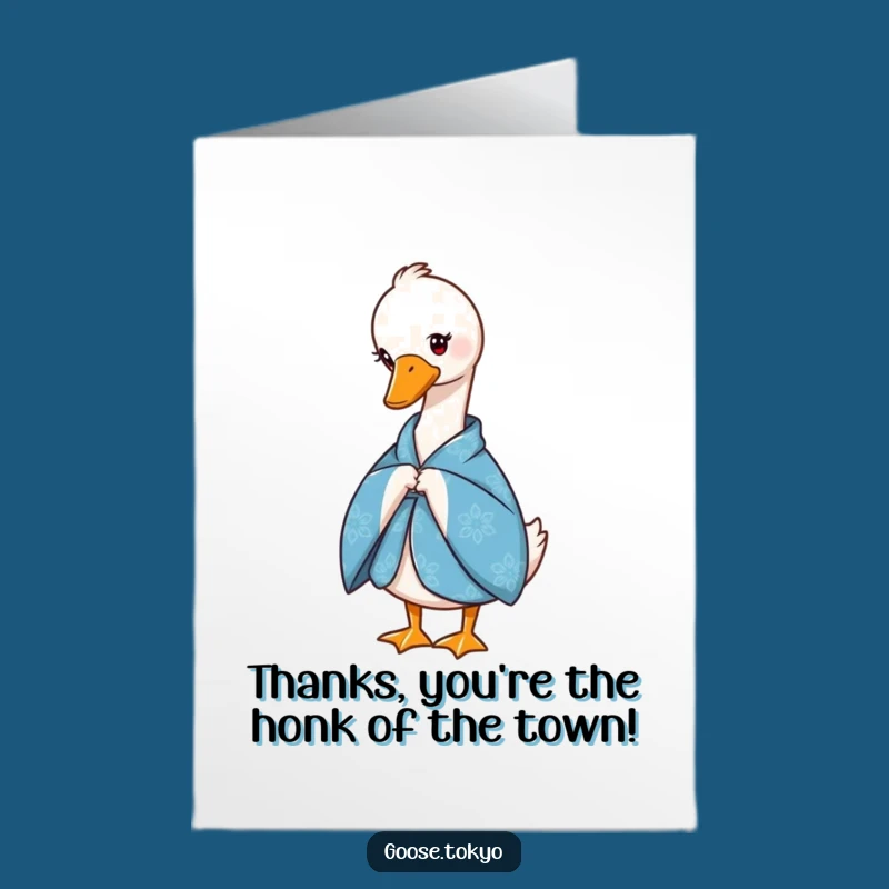 Free Printable Thank You Card: Goose's Kimono Thanks