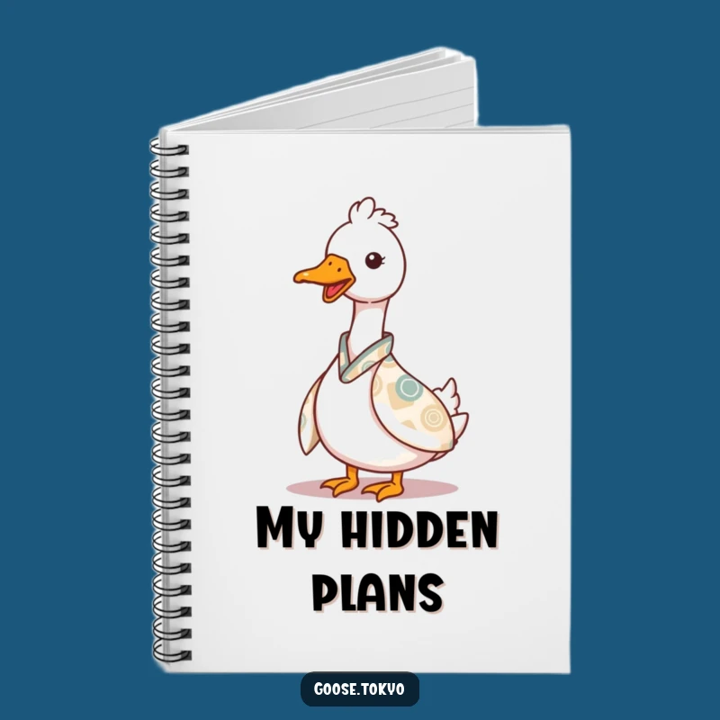 Funny Goose Notebook: Peeking Kimono Journal - Creative Gift!