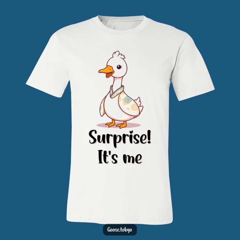 Funny Goose Kimono T-Shirt: Peeking Bird Tee - Great Gift!