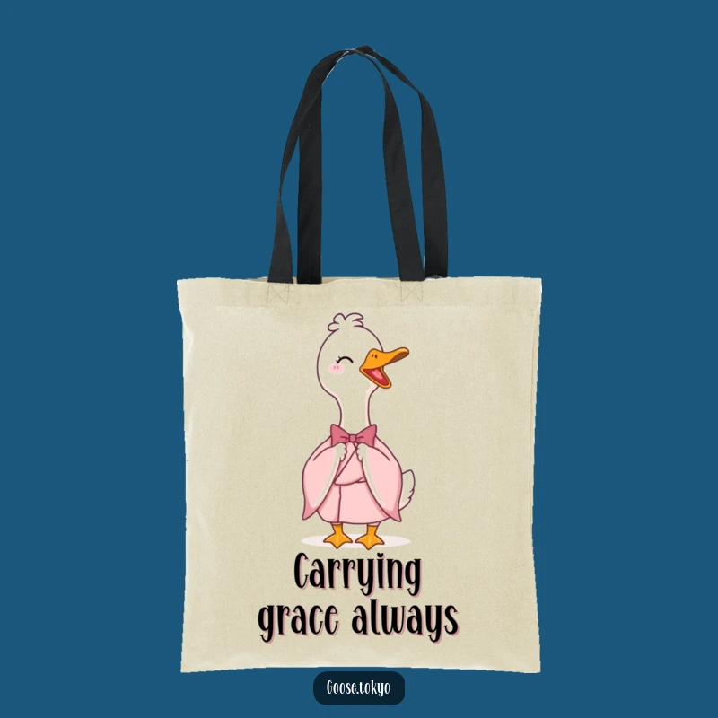 Funny Goose Kimono Tote Bag - Chic Pink Design, Ideal Humorous Gift